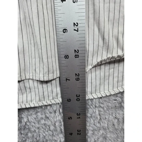 EXPRESS Men's Striped Button Down Long Sleeve Dress Shirt - Picture 6 of 9